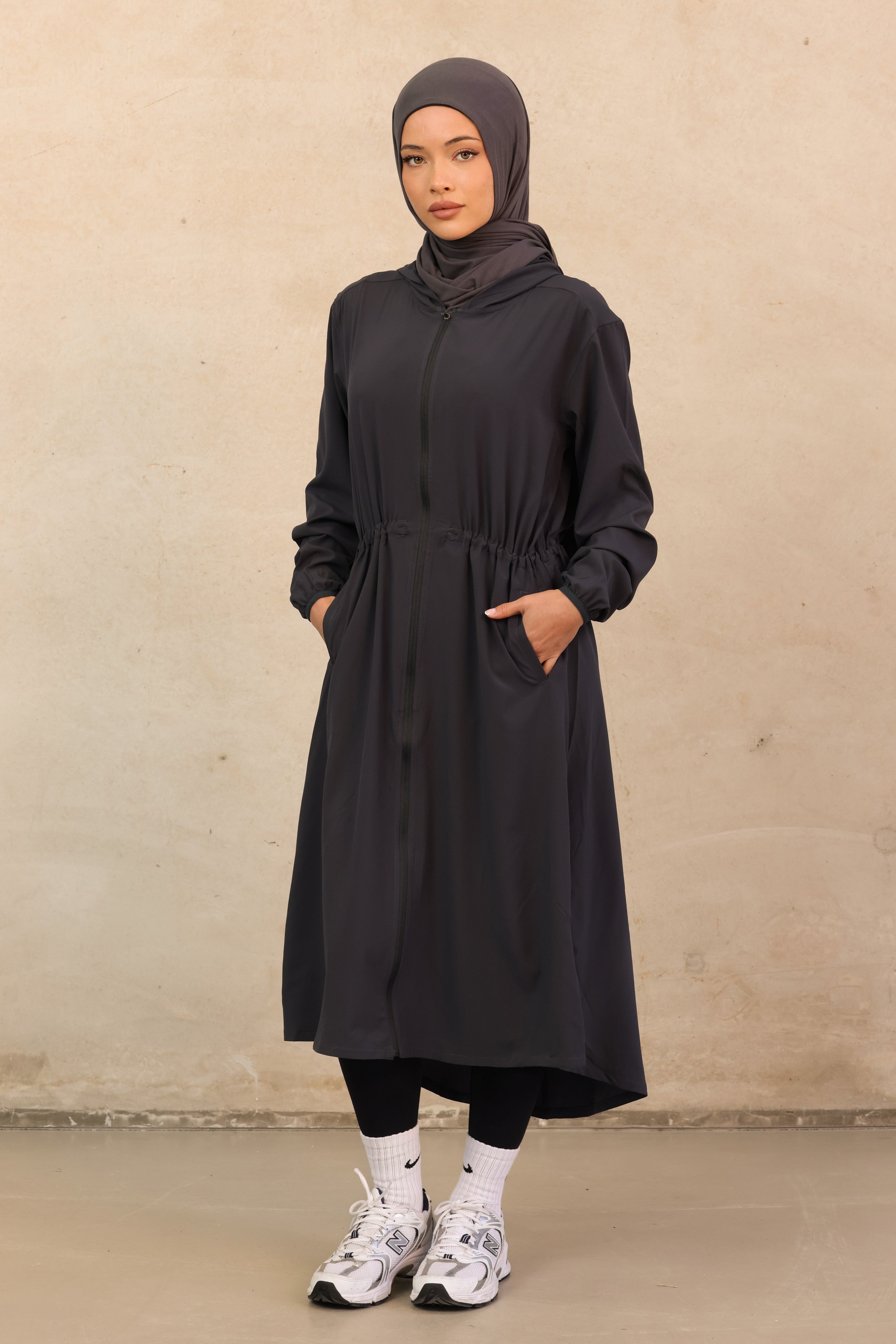 Women's Sports Trench - Charcoal