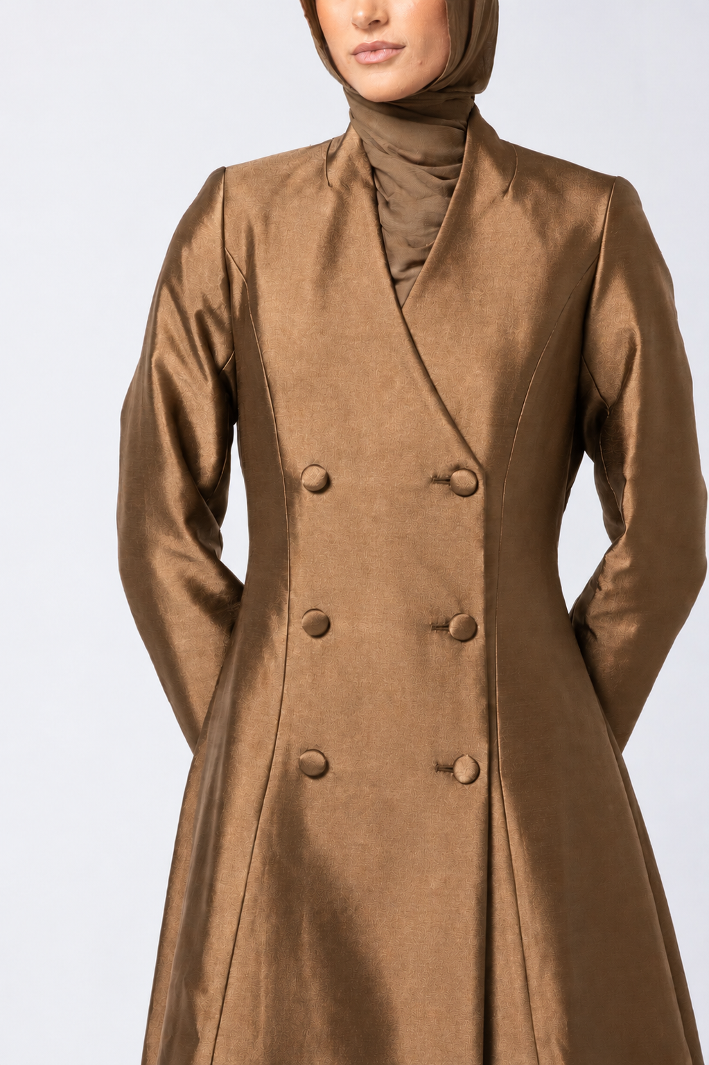 Amara Mikado Dress - Bronze
