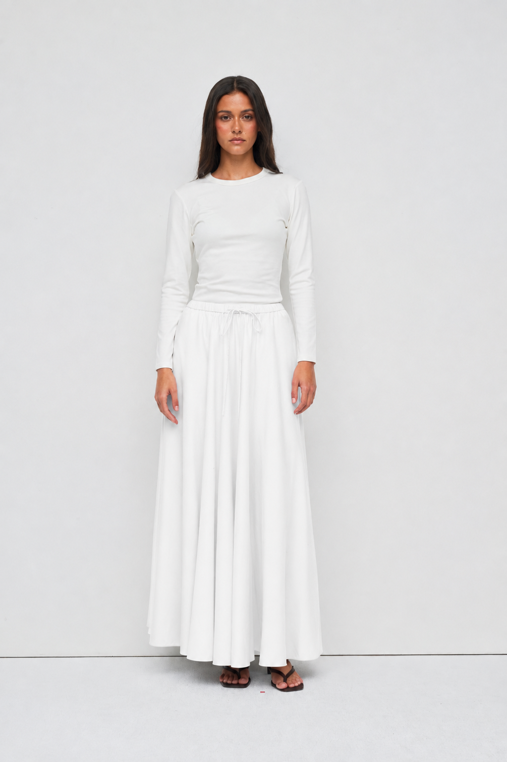 Azrina Maxi Skirt - White