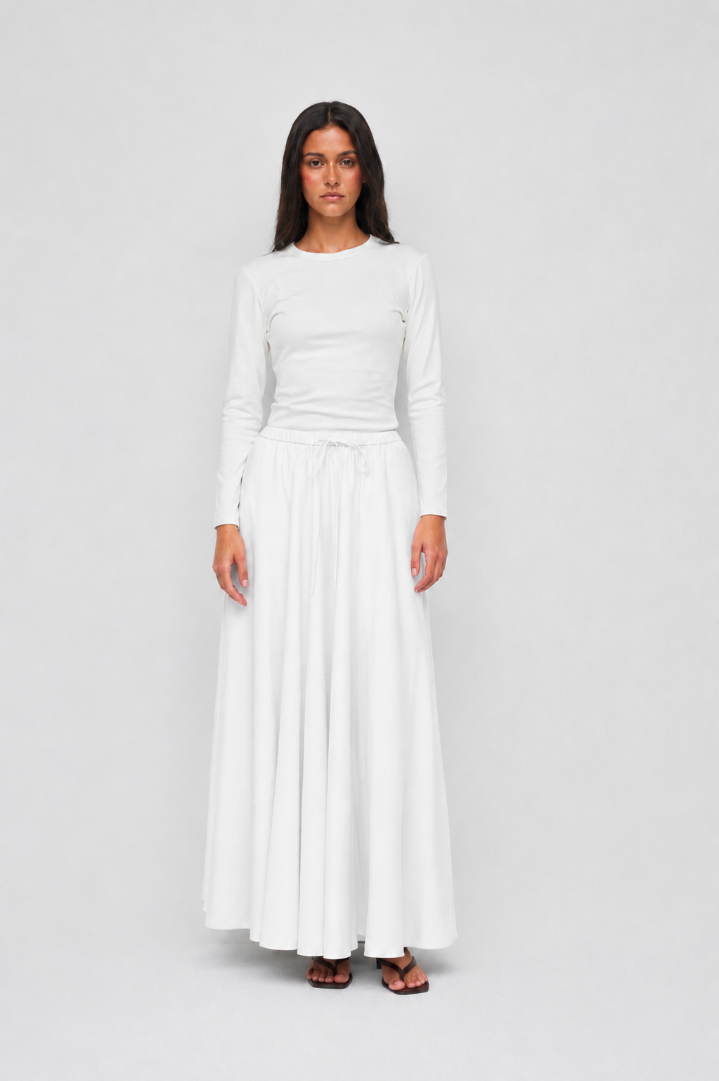 Azrina Maxi Skirt - White