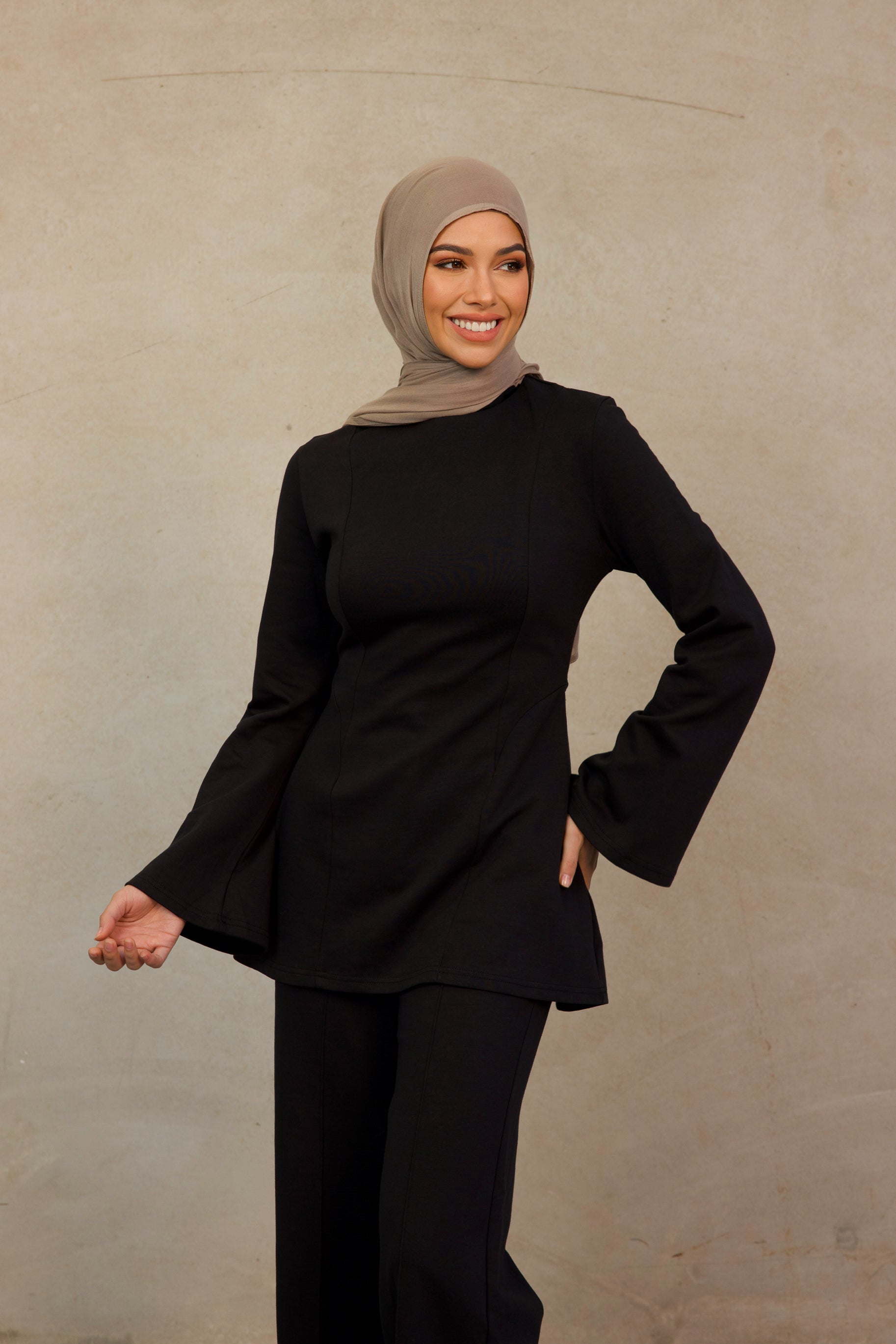 Cotton Contour Top - Black