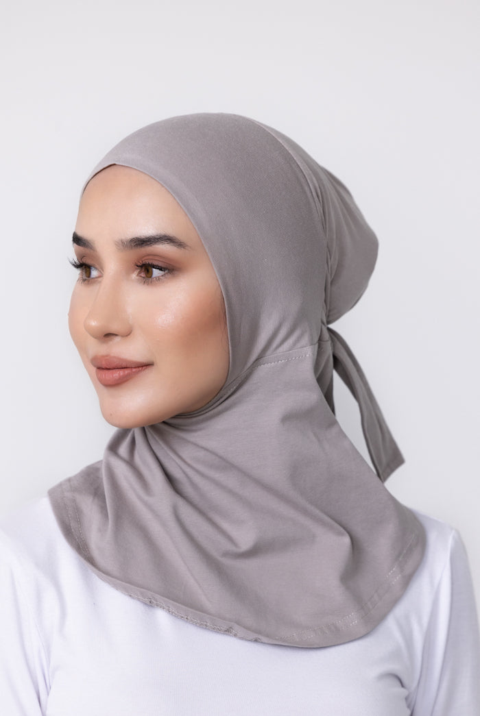 Cotton Full Coverage Tie Back Under Cap - 27 Grey