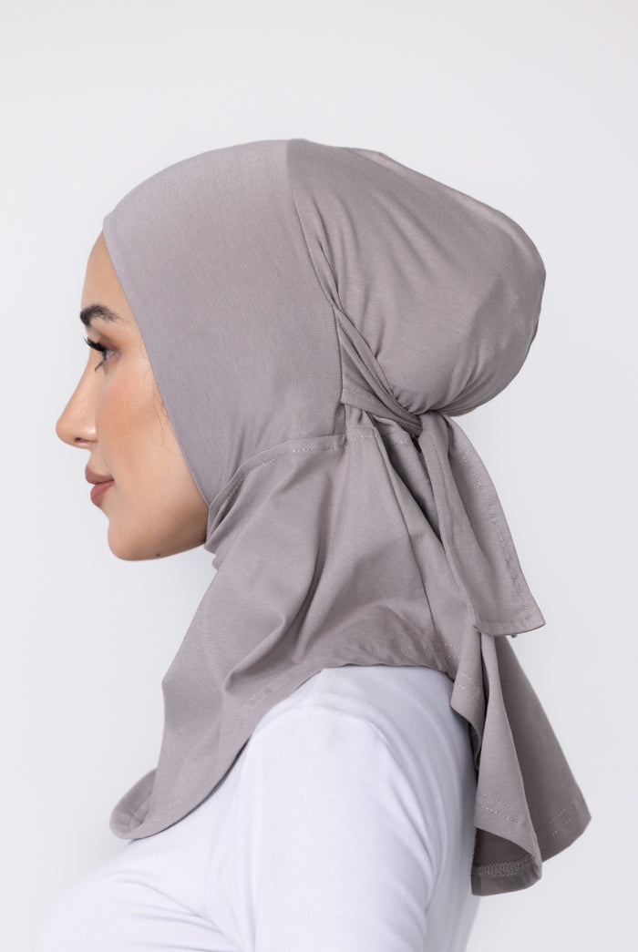 Cotton Full Coverage Tie Back Under Cap - 27 Grey