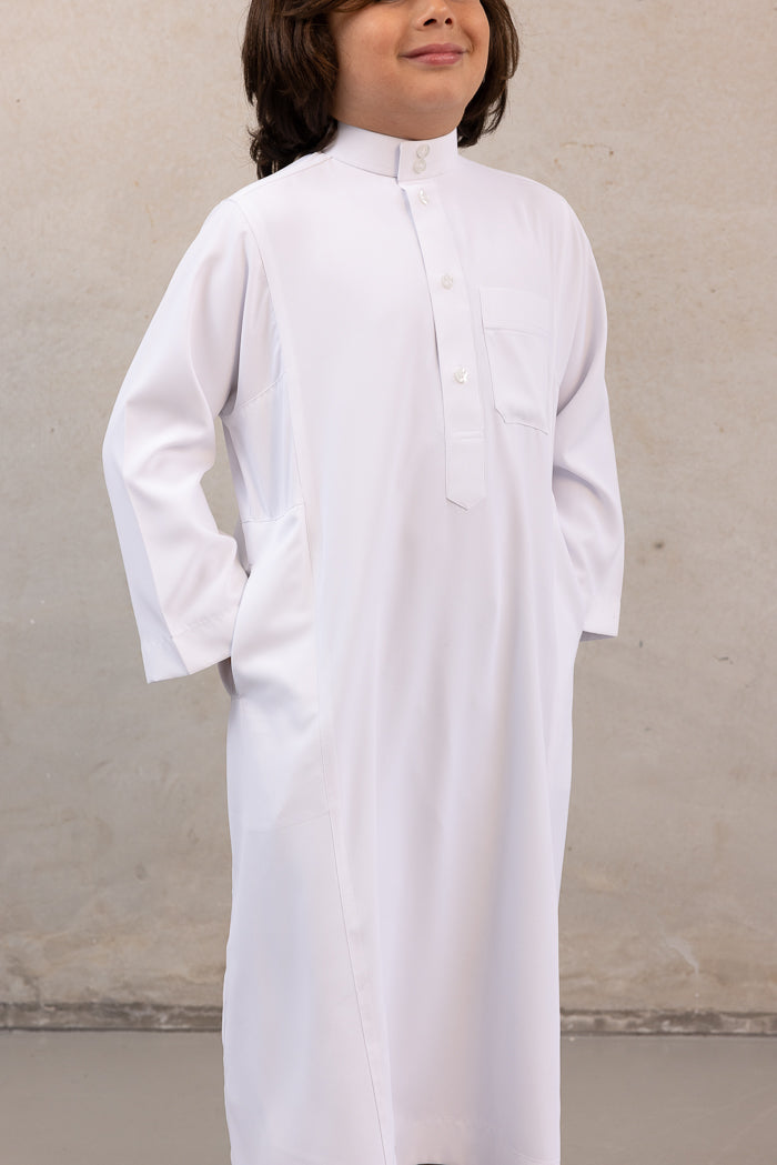 Boys Daffah Thobe - White