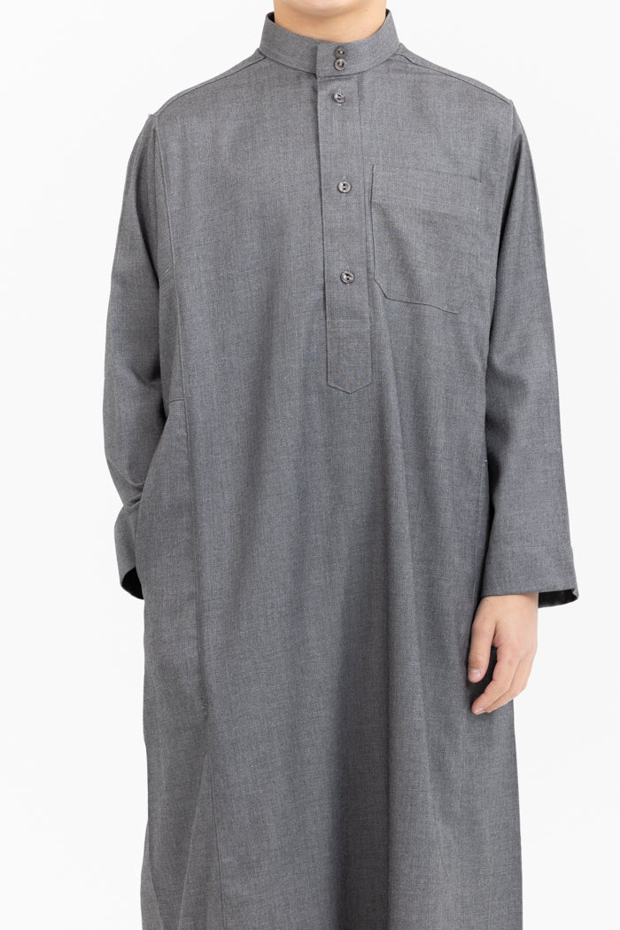 Youth Daffah Thobe - 8 Charcoal