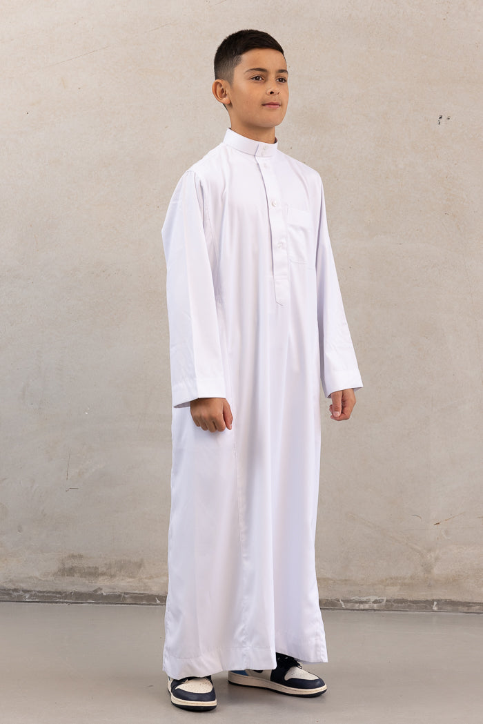 Youth Daffah Thobe - White