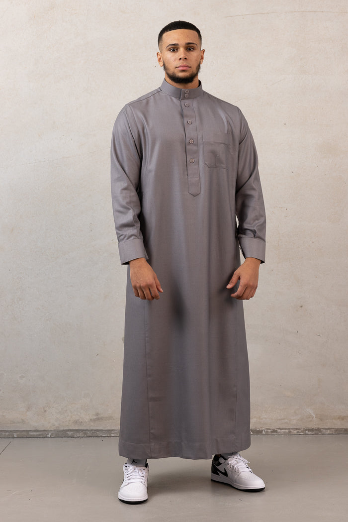 Men's Daffah Thobe - 5 Grey