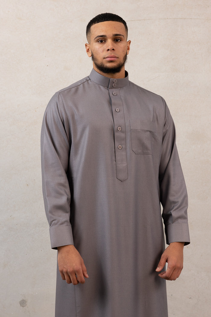 Men's Daffah Thobe - 5 Grey