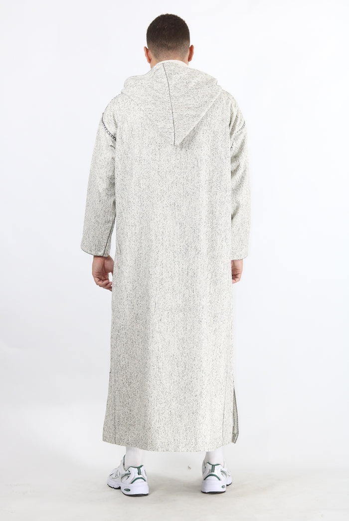 Moroccan Long Sleeve Winter Thobe - Grey