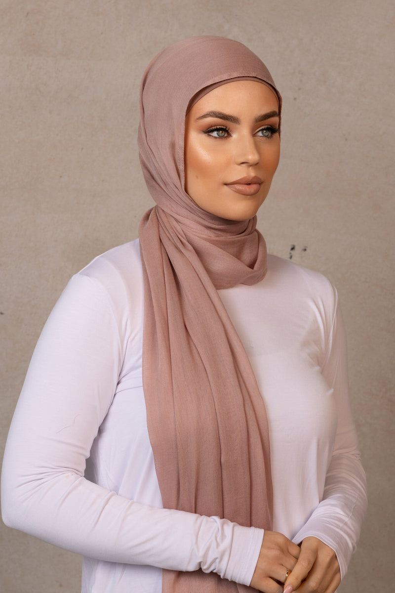 Double Stitched Modal Hijab - 11 Dusty Rose