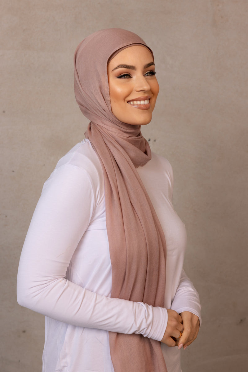 Double Stitched Modal Hijab - 11 Dusty Rose