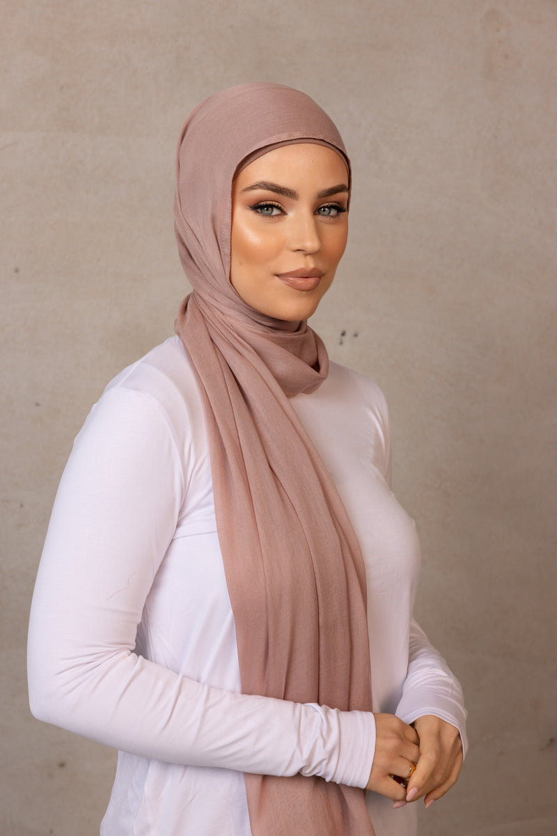 Double Stitched Modal Hijab - 11 Dusty Rose