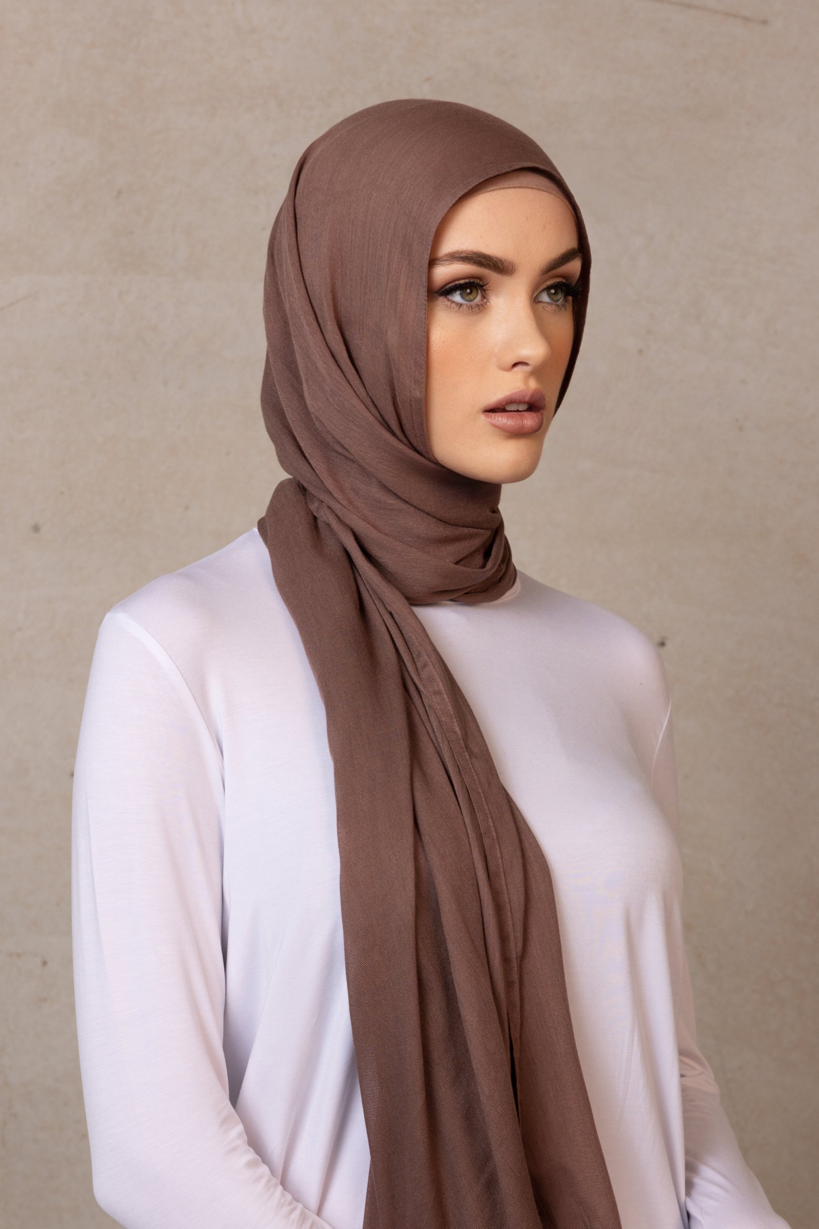 Double Stitched Modal Hijab - 14 Roasted Beans