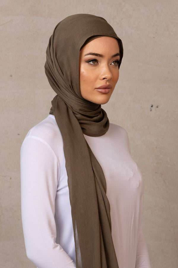 Double Stitched Modal Hijab - 25 Warm Lead