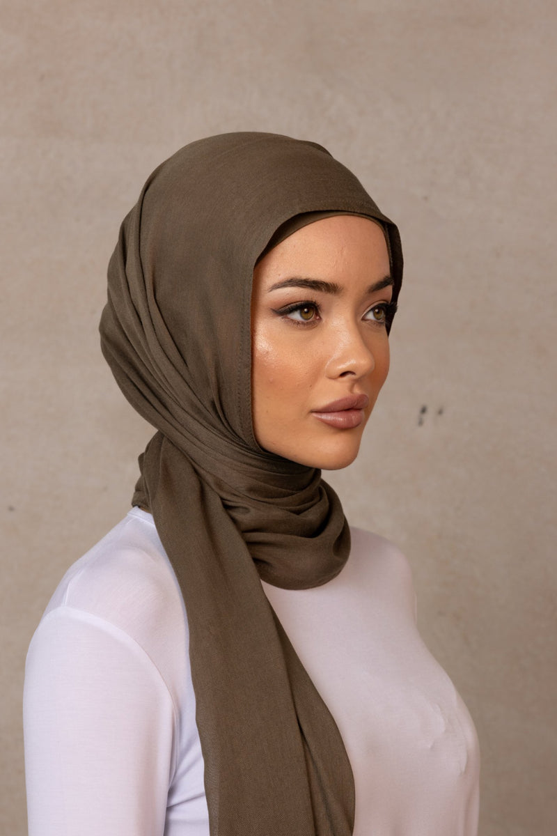 Double Stitched Modal Hijab - 25 Warm Lead