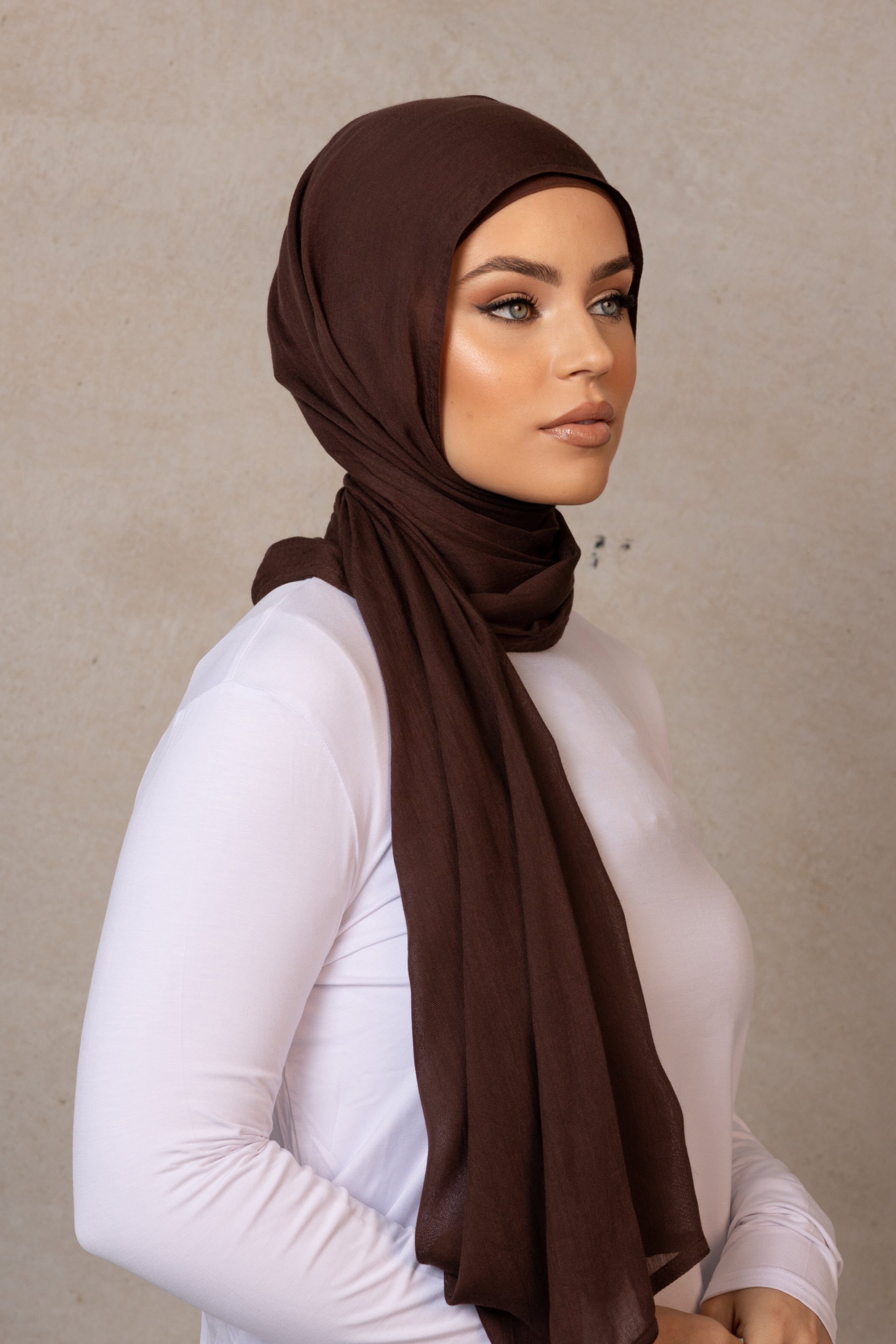 Double Stitched Modal Hijab - 27 Burnt Sienna