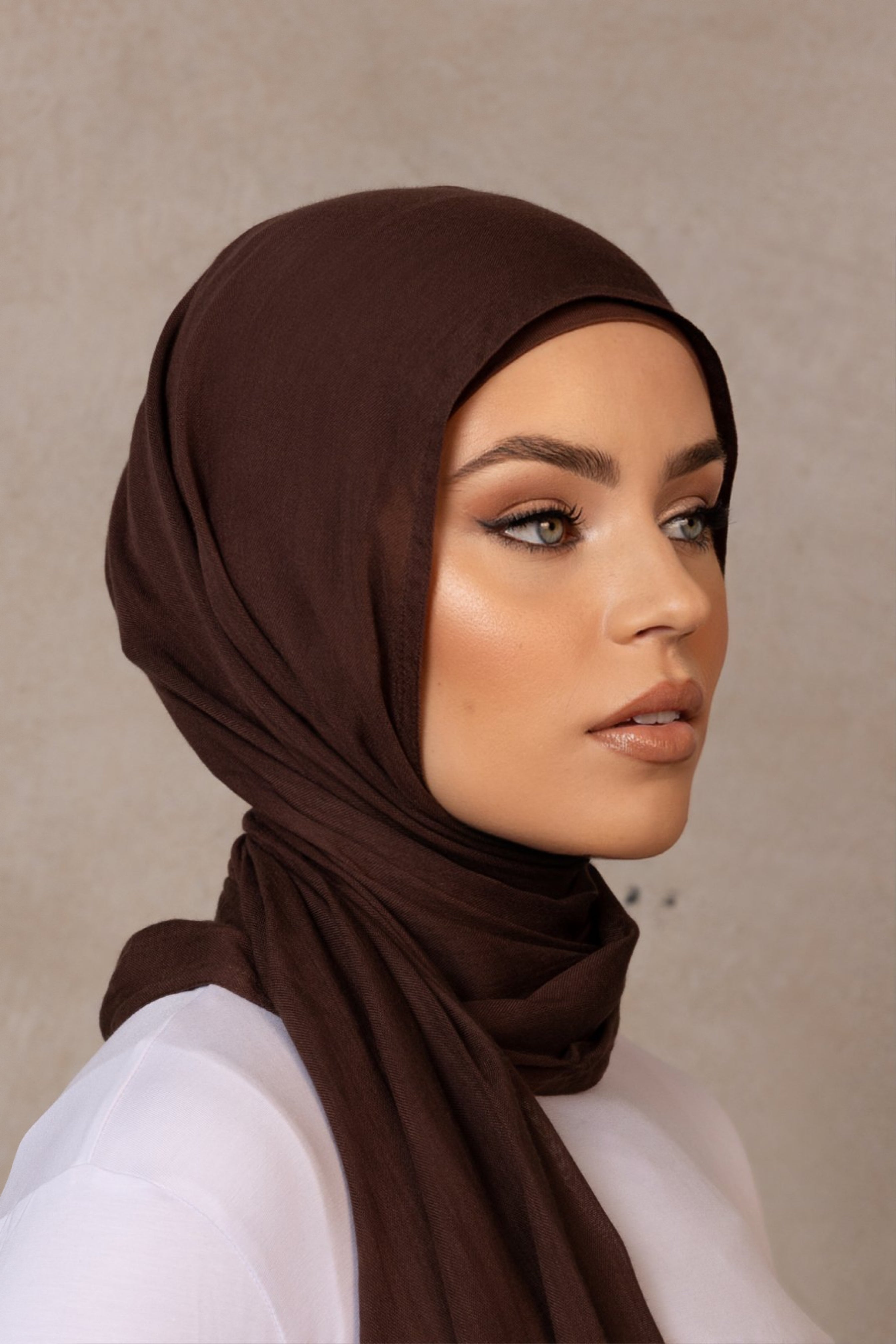 Double Stitched Modal Hijab - 27 Burnt Sienna