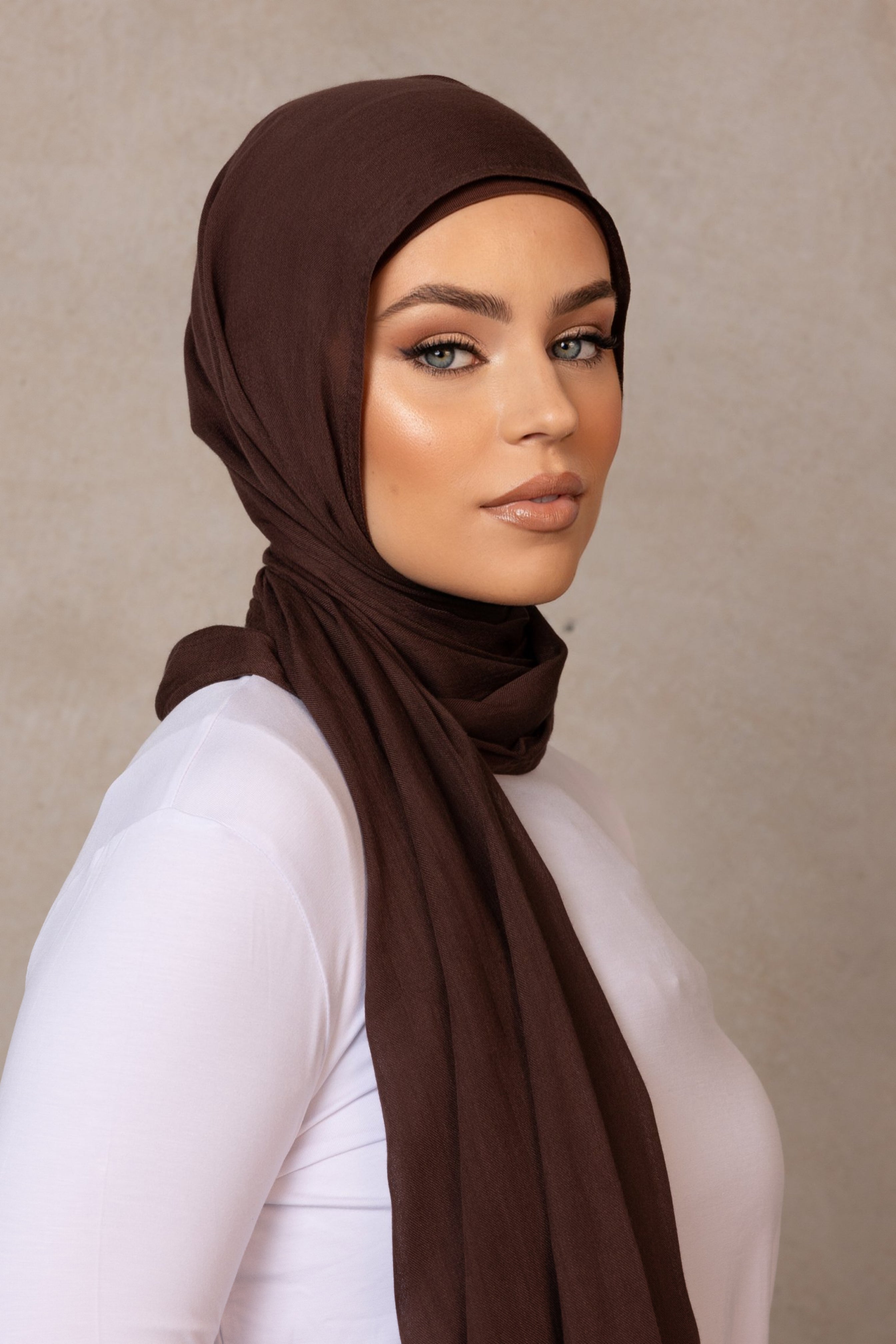 Double Stitched Modal Hijab - 27 Burnt Sienna