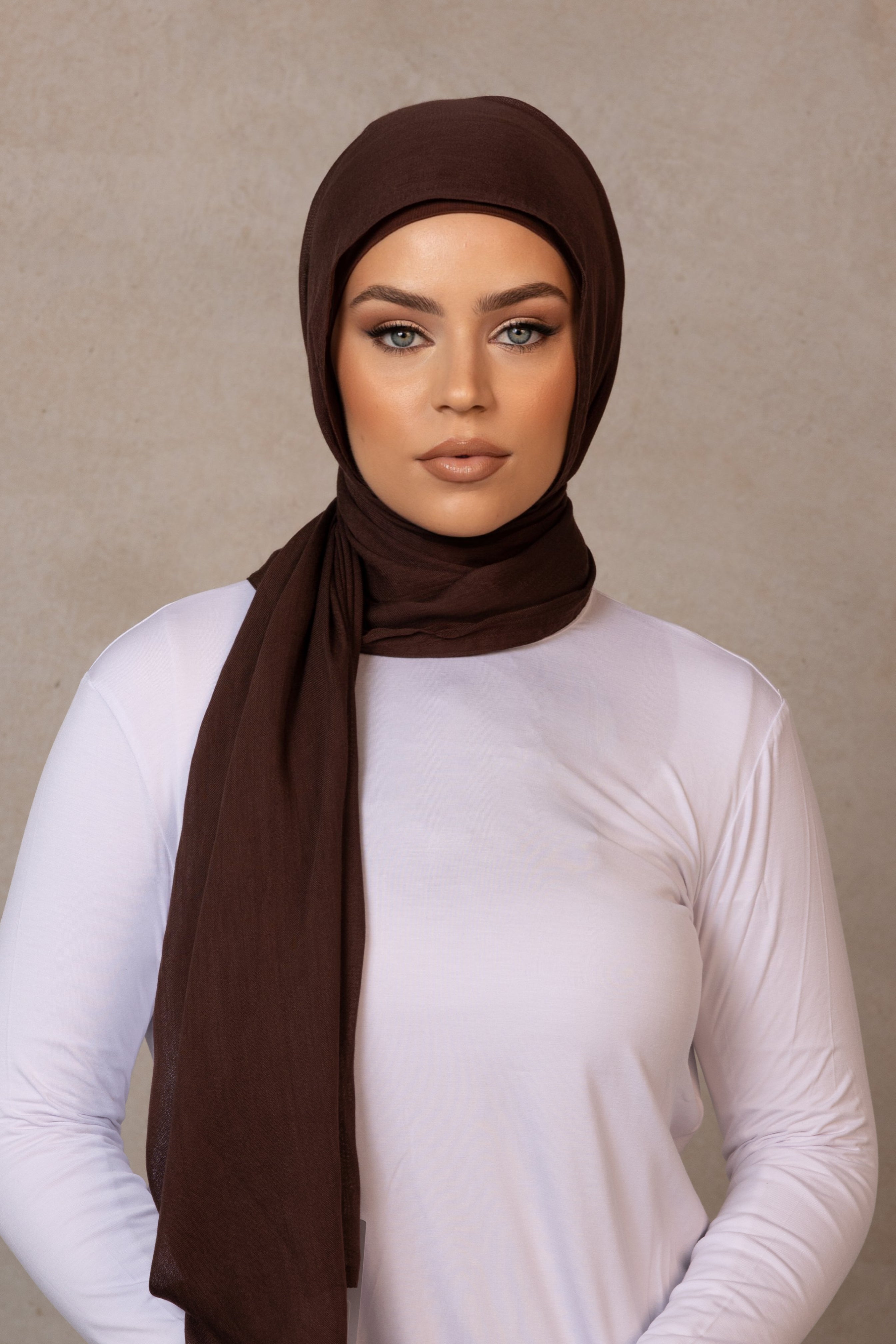 Double Stitched Modal Hijab - 27 Burnt Sienna