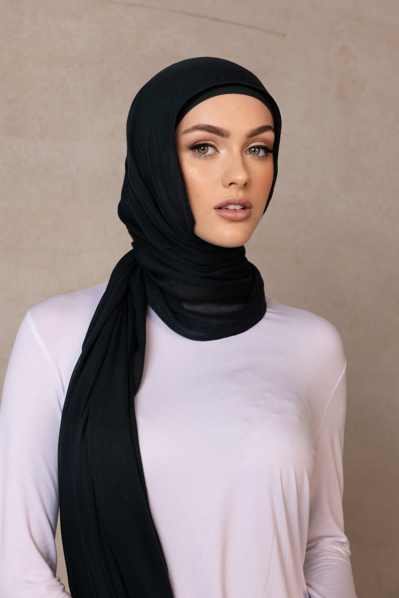 Double Stitched Modal Hijab - 28 Blueberry