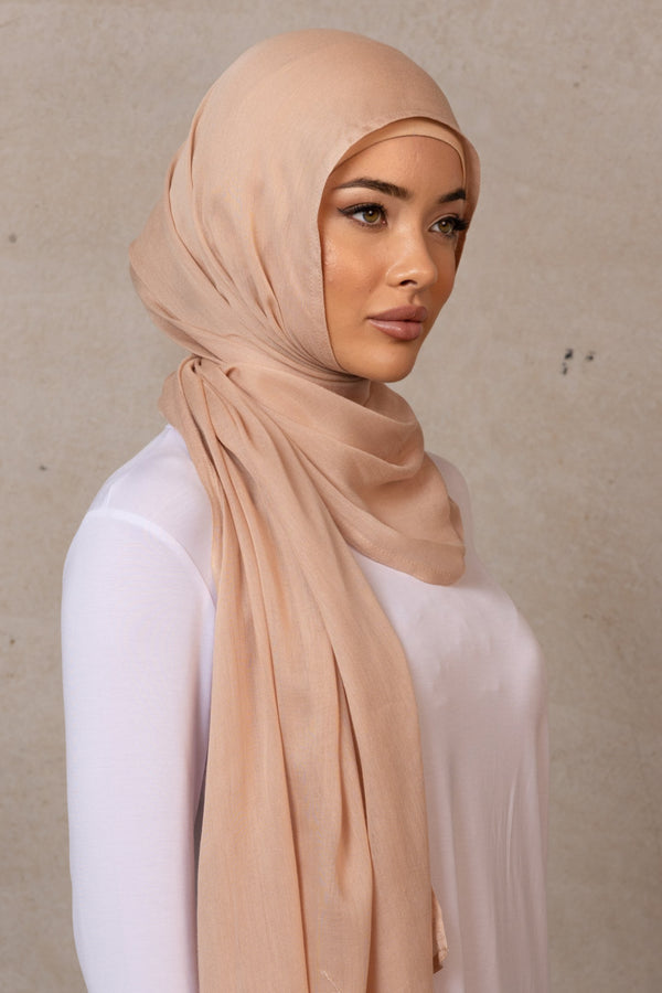 Double Stitched Modal Hijab - 6 Mushroom