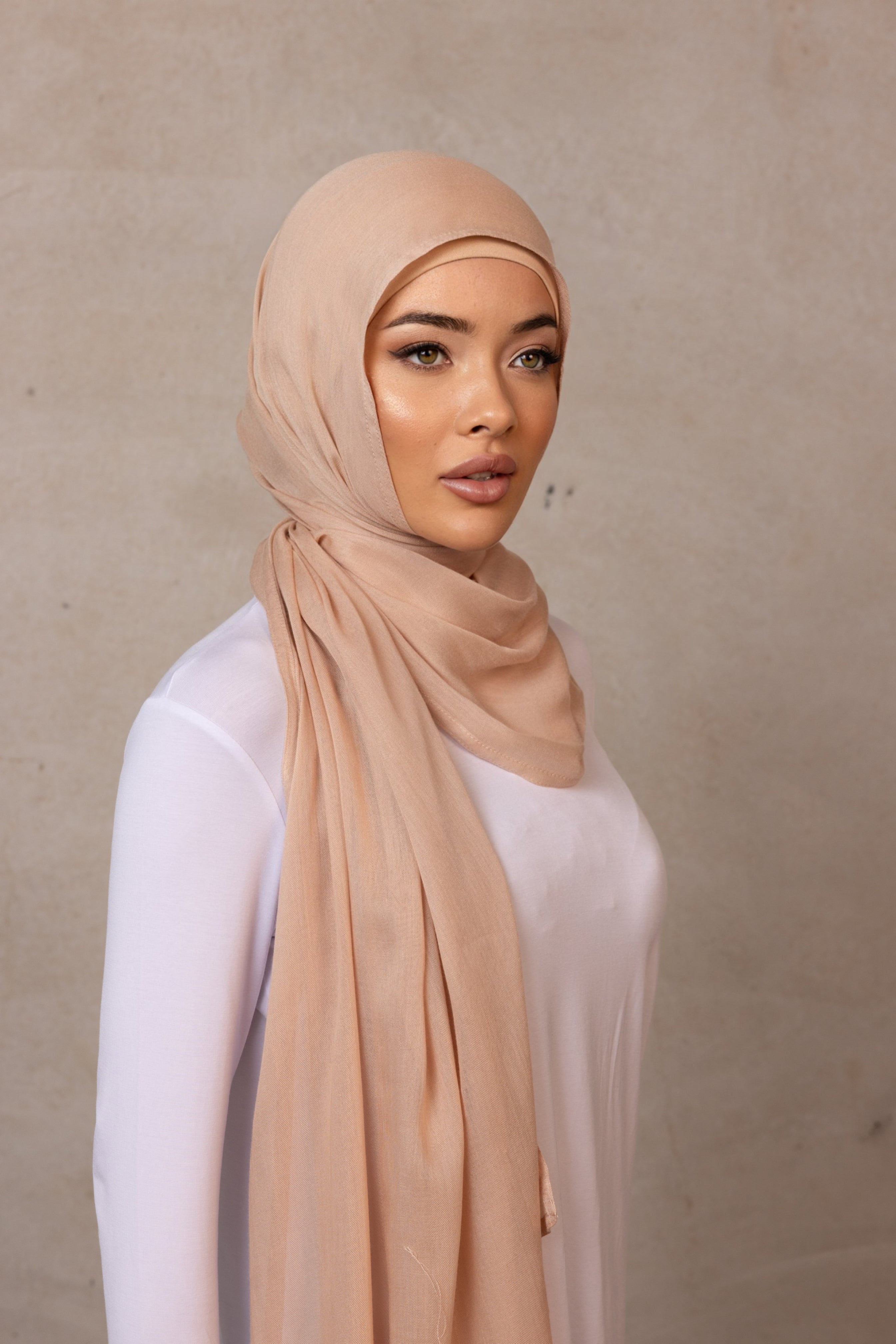 Double Stitched Modal Hijab - 6 Mushroom