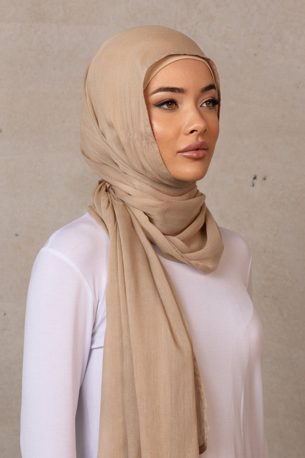 Double Stitched Modal Scarf - 8 Doeskin