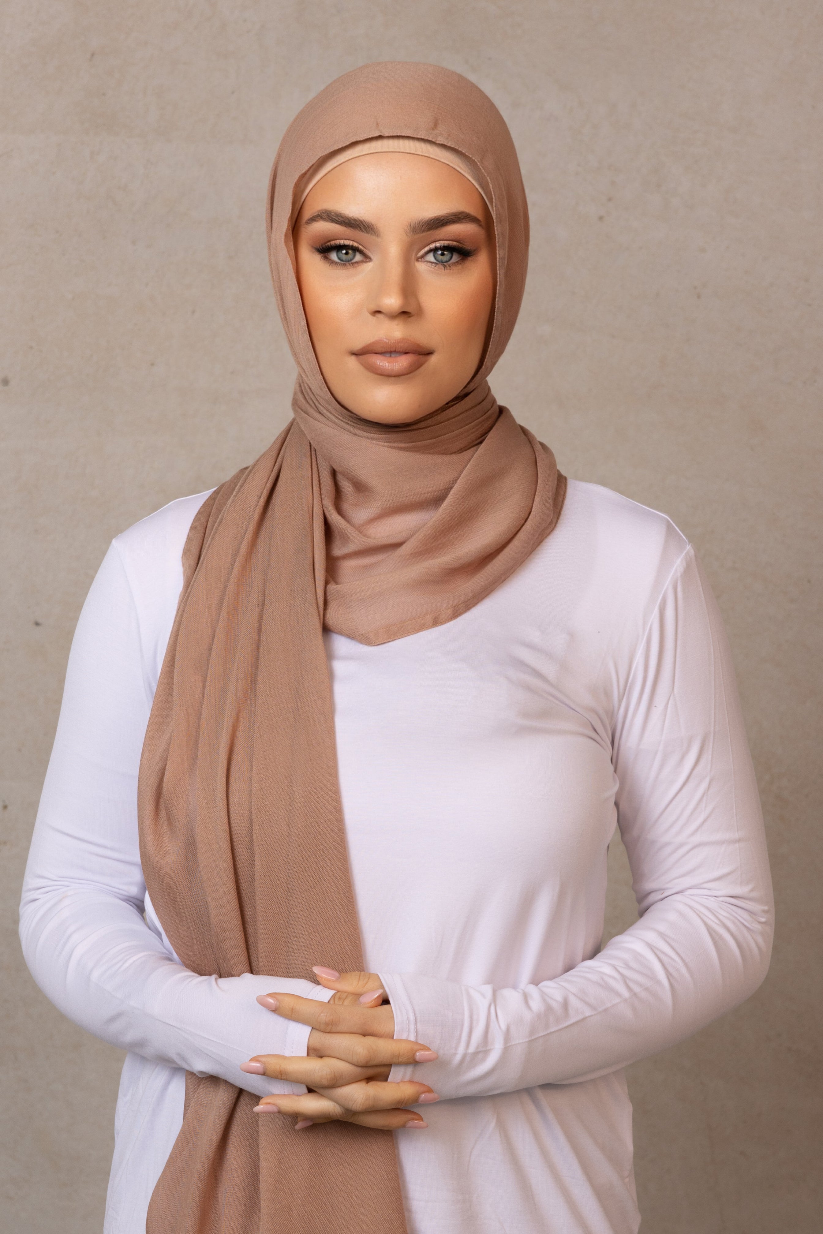 Double Stitched Modal Hijab - 9 Latte