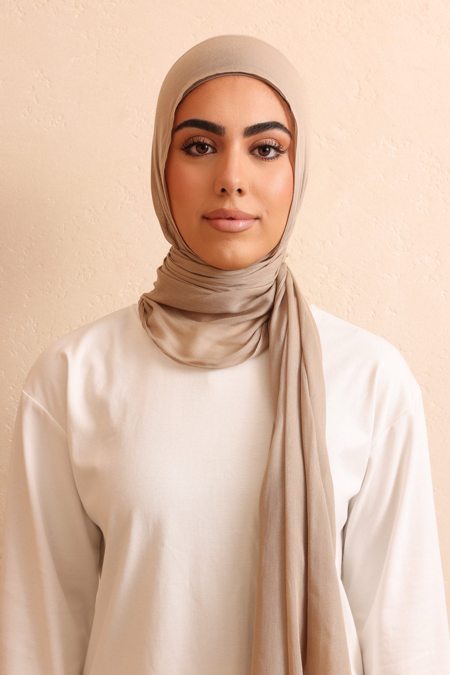 Single Stitched Modal Hijab - Fossil