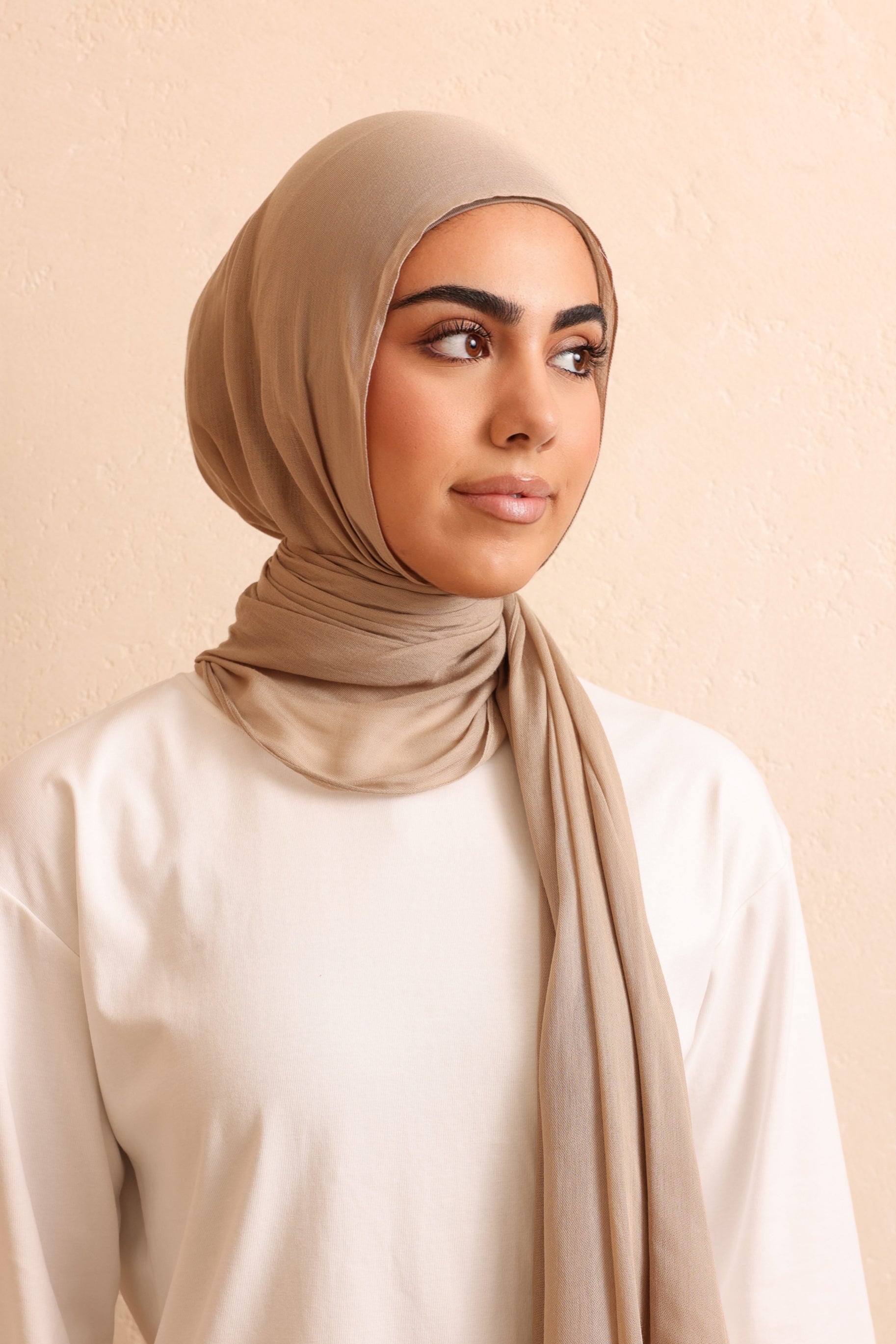 Single Stitched Modal Hijab - Fossil