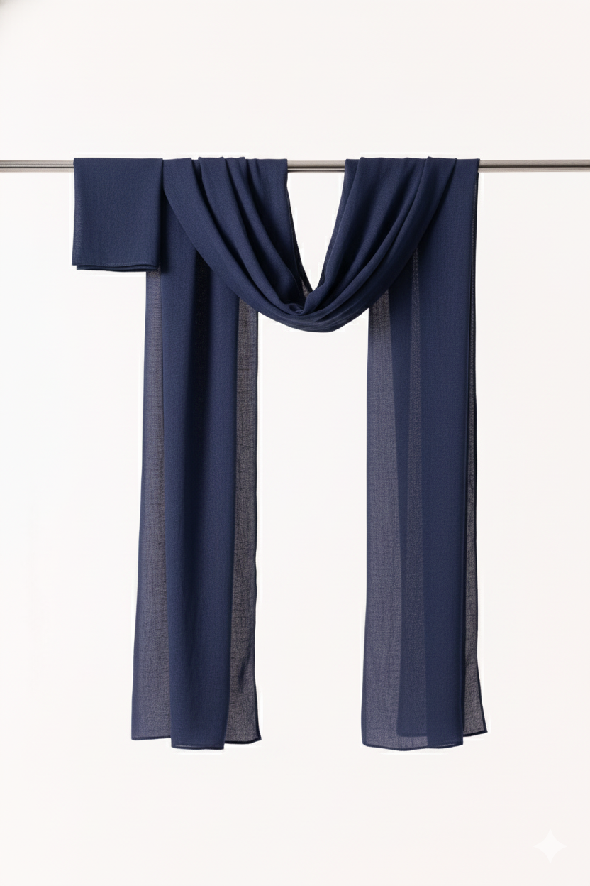 Single Stitched Modal Hijab Set - Blue Jay