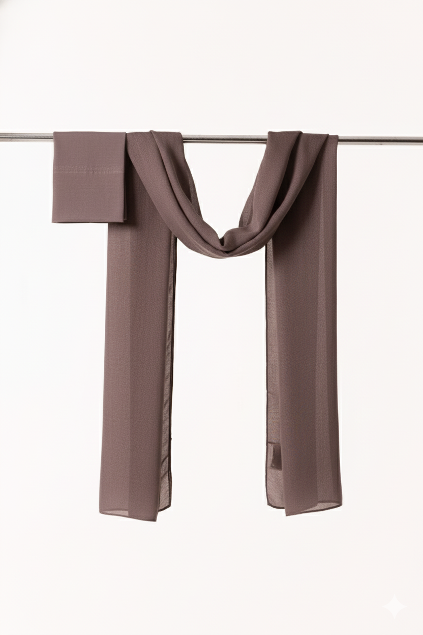 Single Stitched Modal Hijab Set - Graphite