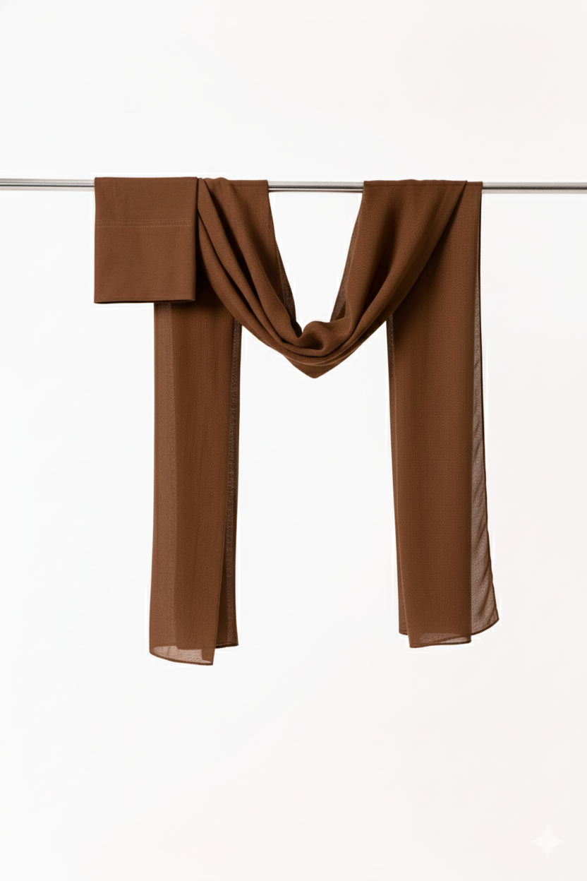 Single Stitched Modal Hijab Set - Pecan
