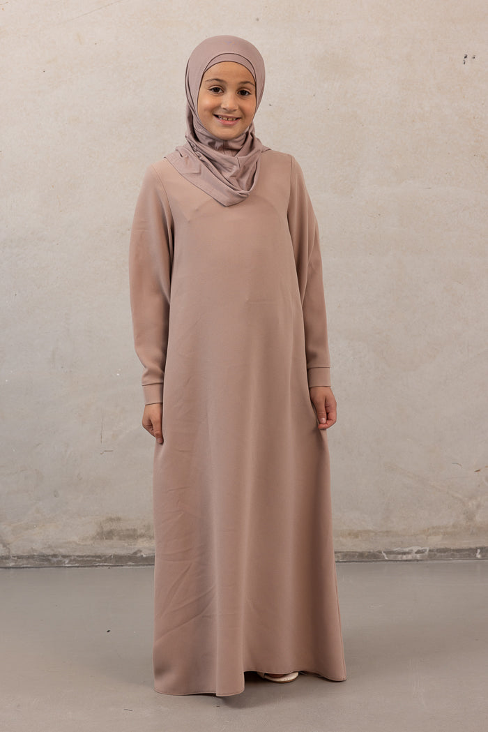 Girl's Signature Dusk Abaya - Stone