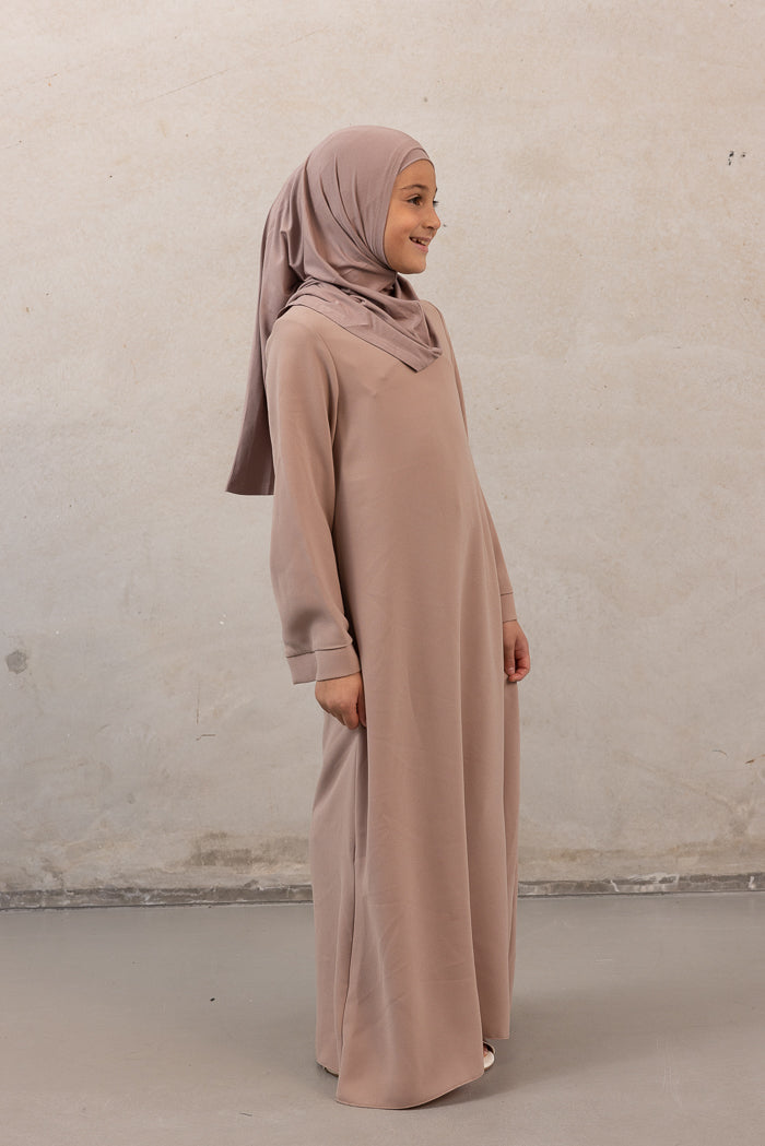 Girl's Signature Dusk Abaya - Stone