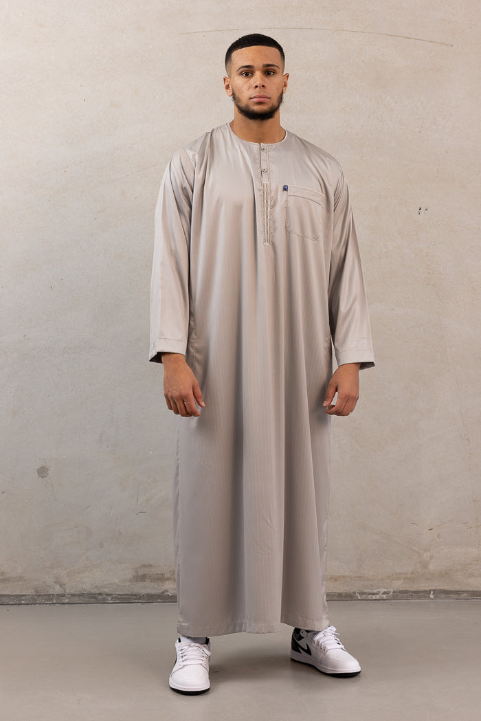 Men's Ikaf Polyester Long Sleeve Abaya - Fossil