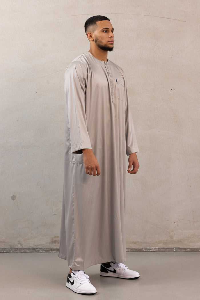 Men's Ikaf Polyester Long Sleeve Abaya - Fossil