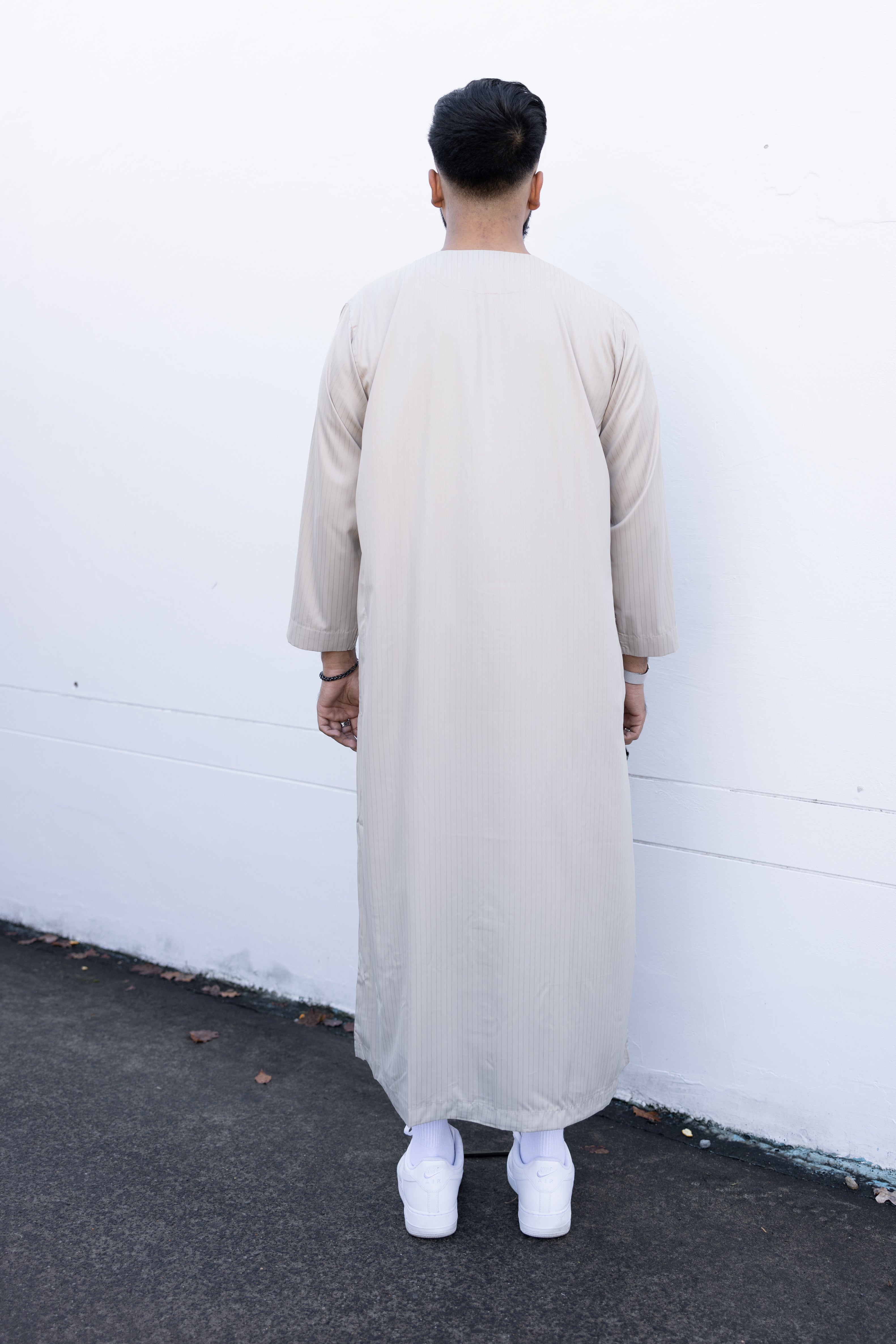 Men's Ikaf Polyester Long Sleeve Abaya - Sand