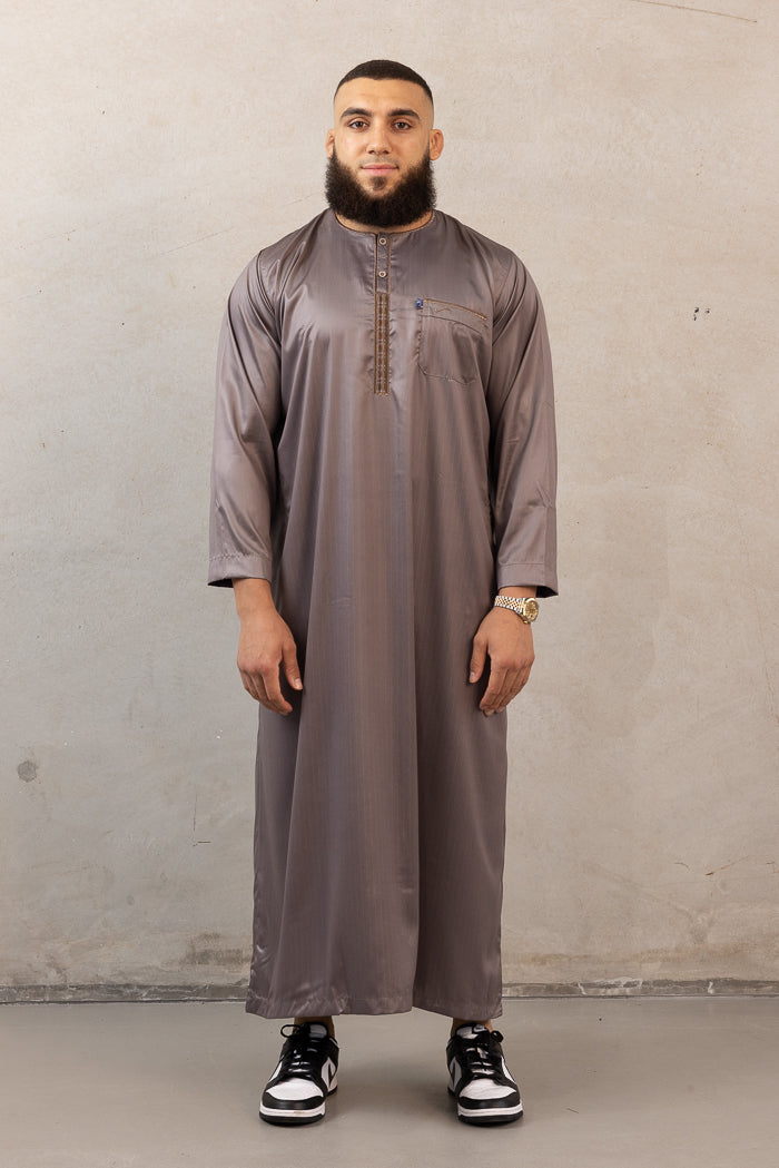 Men's Ikaf Polyester Long Sleeve Abaya - Taupe