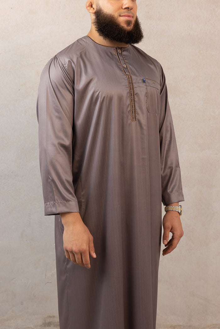 Men's Ikaf Polyester Long Sleeve Abaya - Taupe