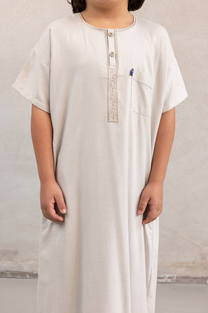 Boys Cotton Ikaf Short Sleeve - Frost