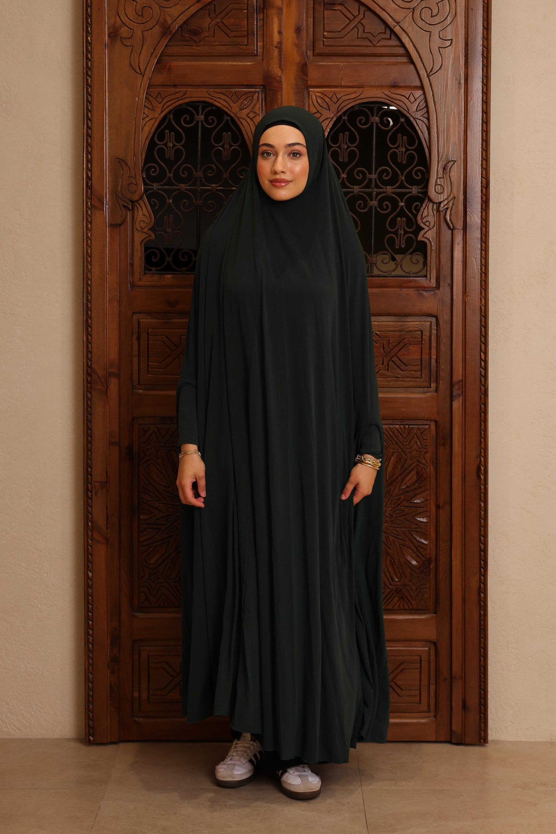 Women's XL Sleeved Jilbab - Marine Green