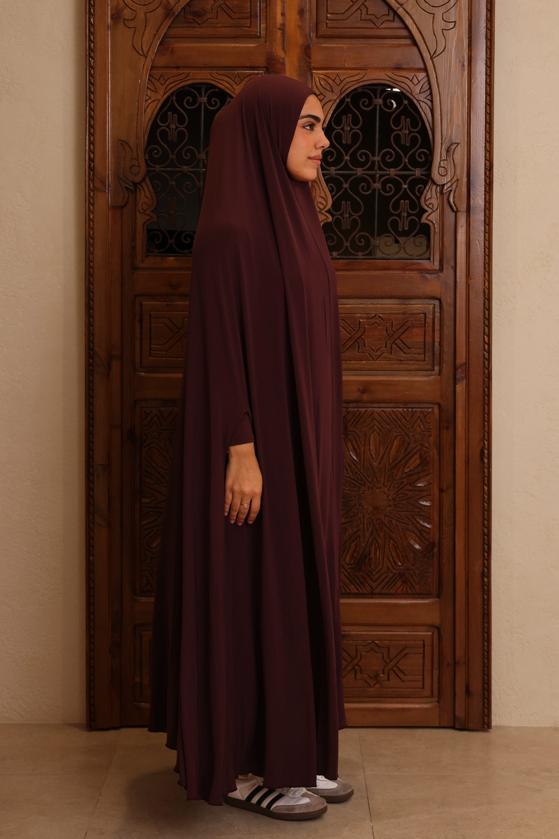 Women's XL Sleeved Jilbab - Fudge