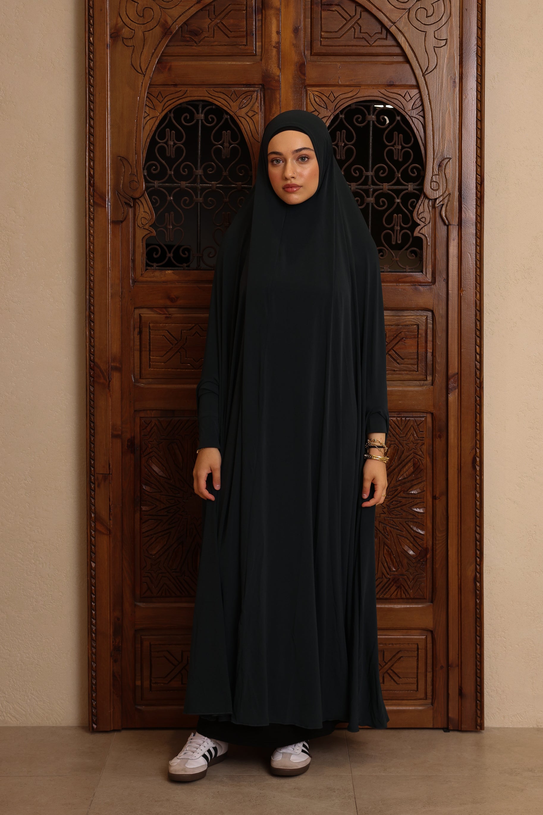 Women's XL Sleeved Jilbab - Deep Green