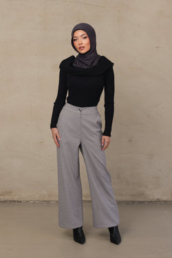 Alba Oversized Cuff Pant - Grey