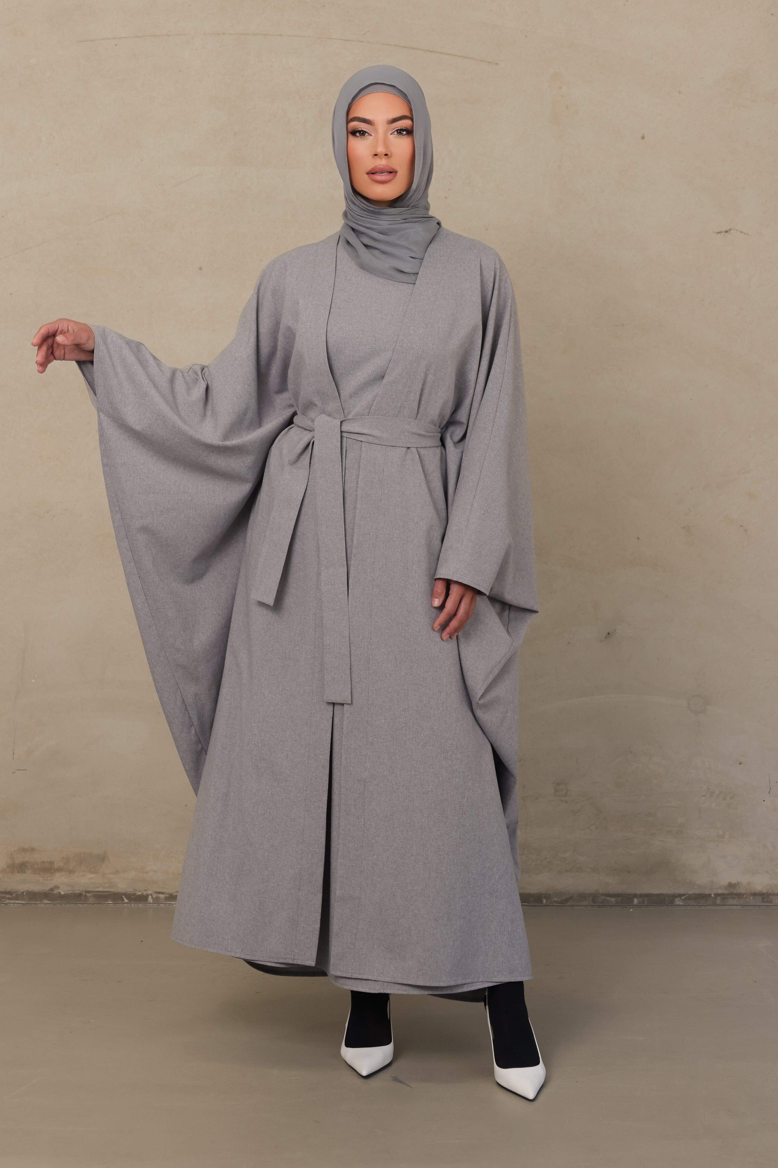 Alba Batwing Kimono - Grey