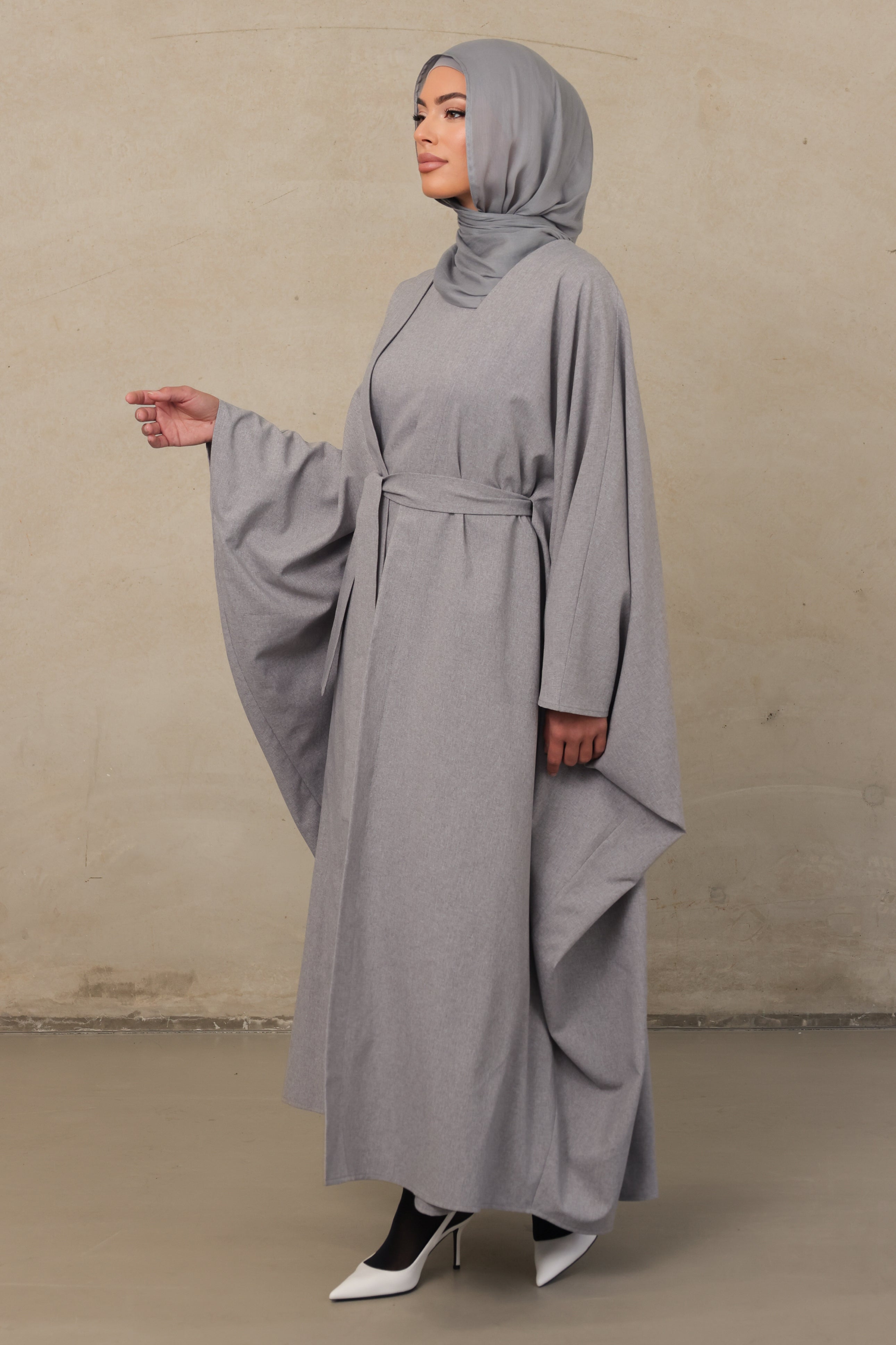 Alba Batwing Kimono - Grey