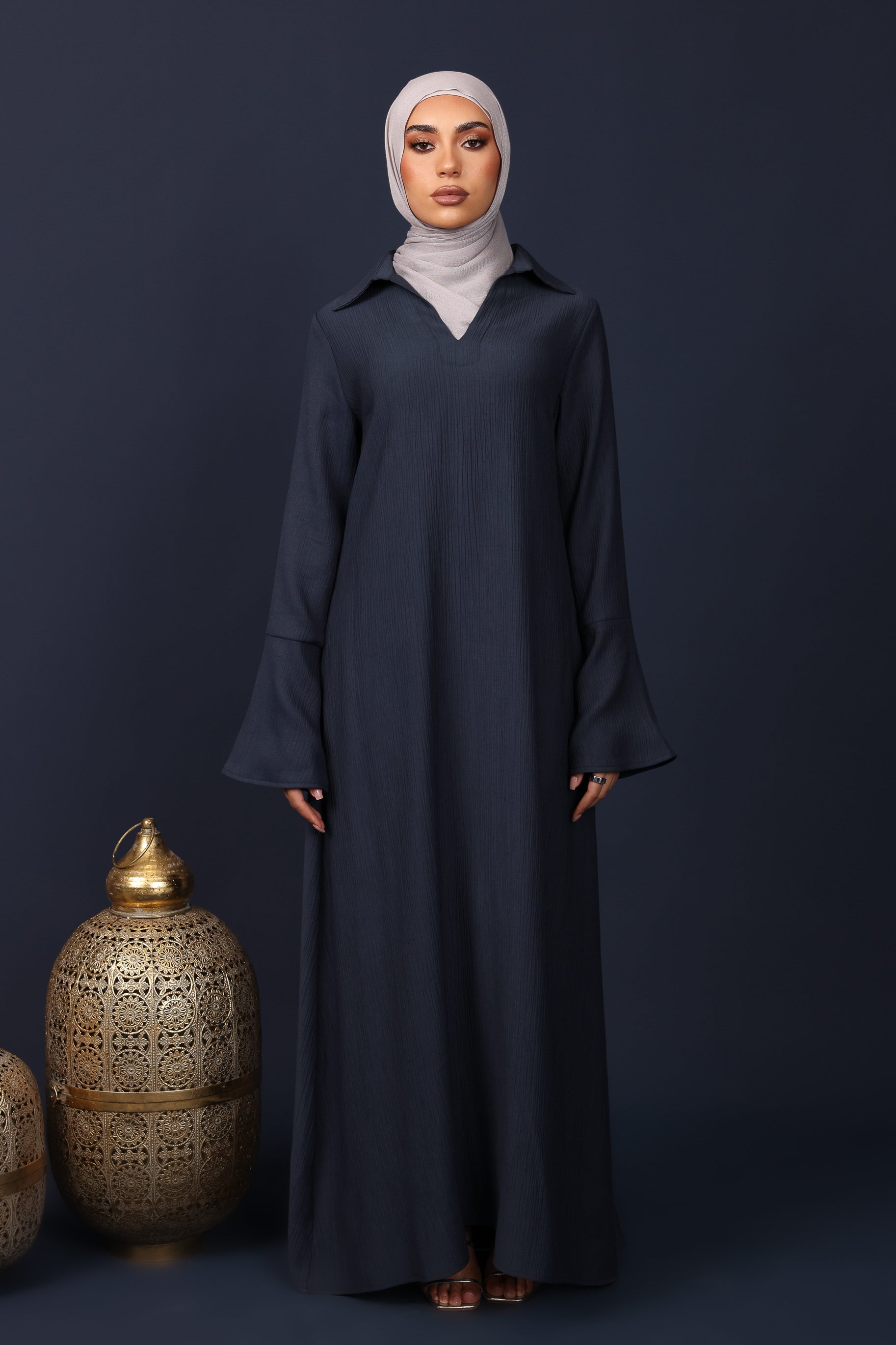 Iris Kaftan Abaya - Navy