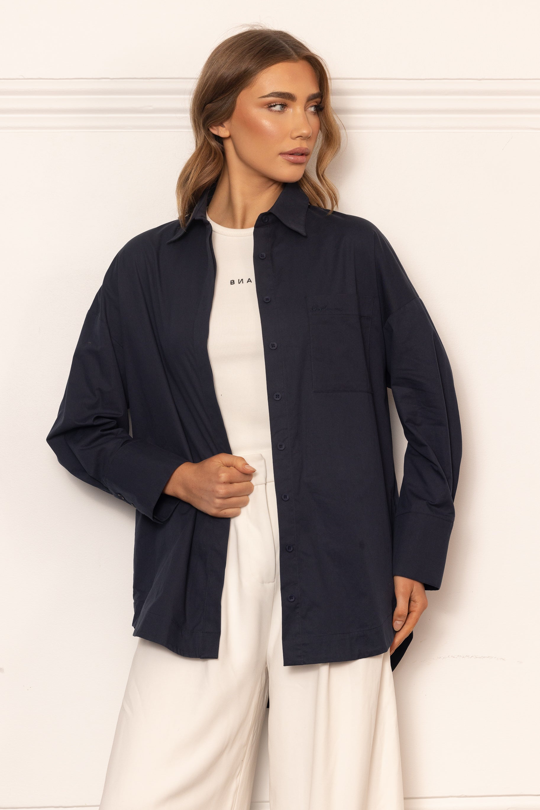 The Ayah Shirt - Navy Blue