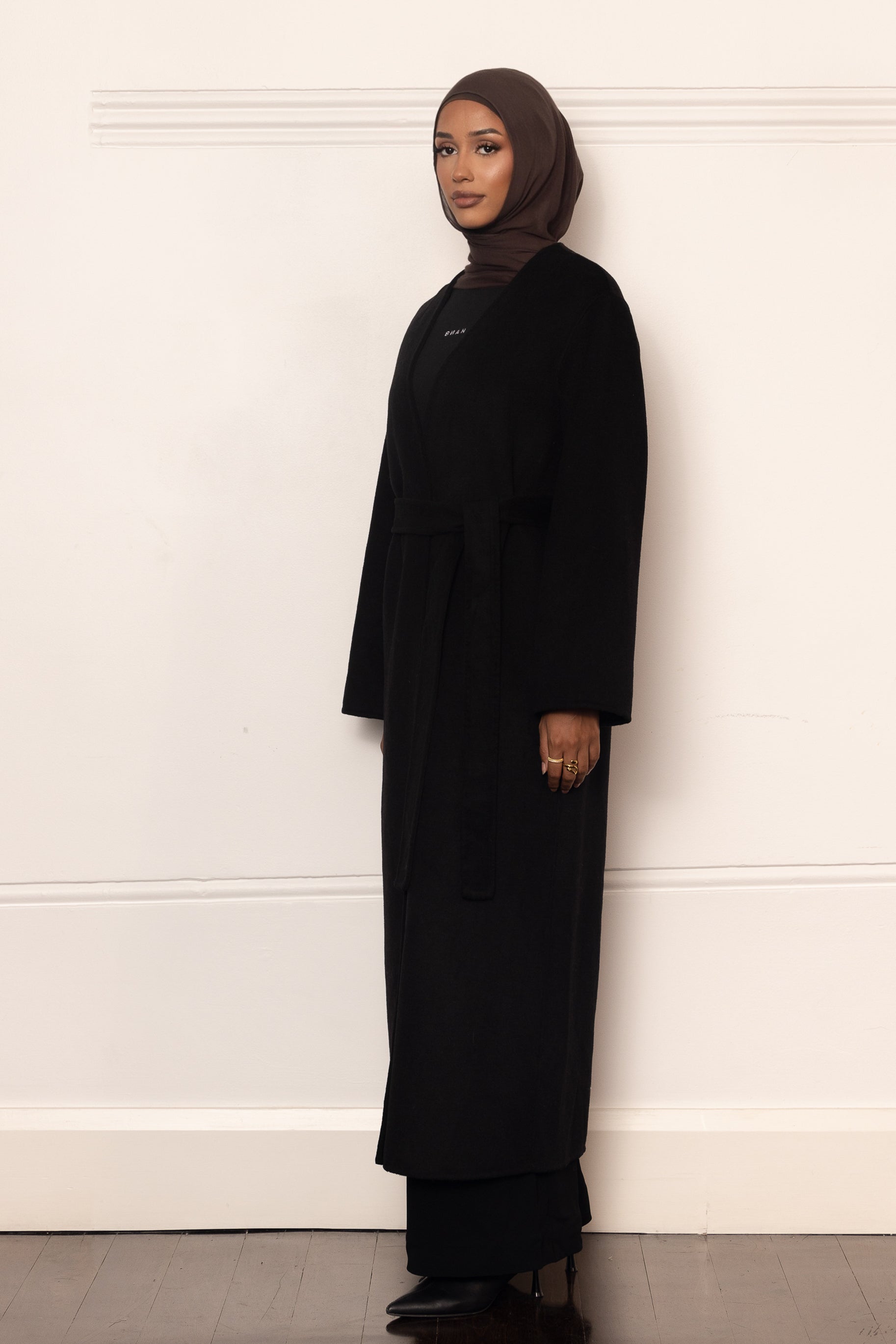 Tara Longline Coat - Black